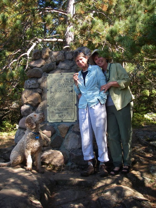 Labradoodle and her two mums