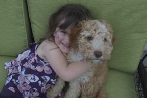 Labradoodle and Olivia