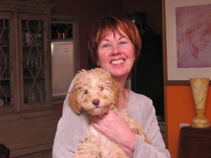 Labradoodle and mum
